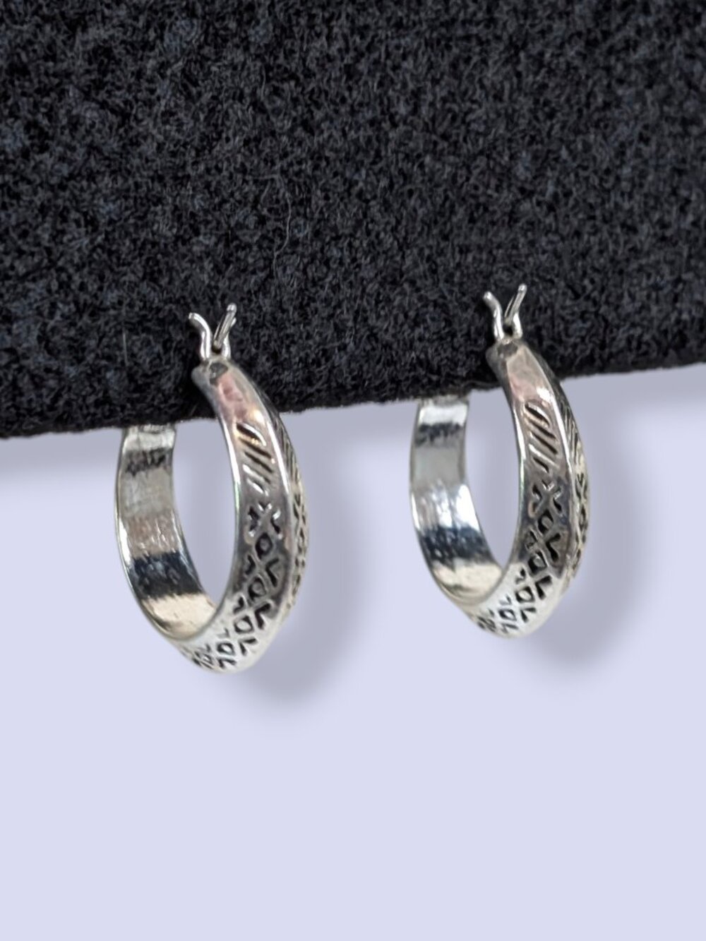 Liz Claiborne Line Detail Small Hoop Earrings